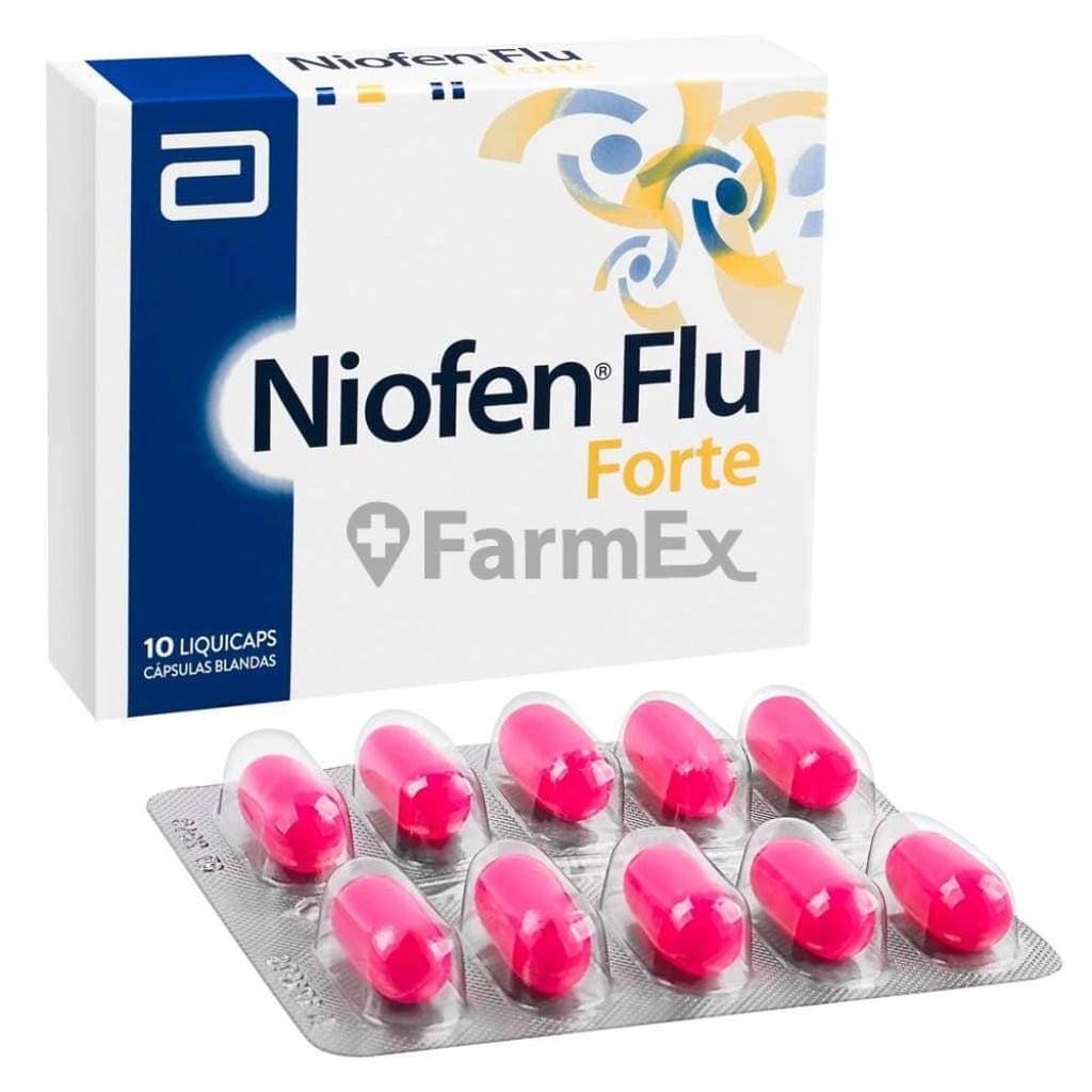 Niofen Flu Forte 400 mg / 60 mg x 10 cápsulas Farmex-BanMedica-Persistente